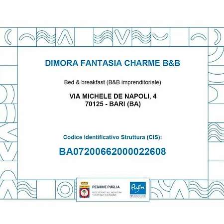 Alojamento de Acomodação e Pequeno-almoço Dimora Fantasia Charme Bari